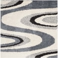 thumbnail image 1 of Safavieh Britta 5' x 5' Square Power-Loomed Shag Area Rug, Ivory/Brown, 1 of 4