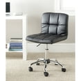 thumbnail image 1 of Safavieh Brunner PVC Mid Back Desk Chair, Black, 1 of 7