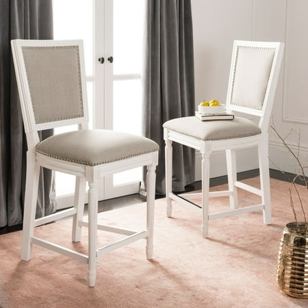 Safavieh Buchanan 26 in. H Upholstered Rectangle Counter Stool