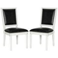 thumbnail image 1 of Safavieh Buchanan 19''H French Brasserie Linen Rect Side Chair - Set of 2-Color:Cream/Black,Shape:Rectangular, 1 of 4