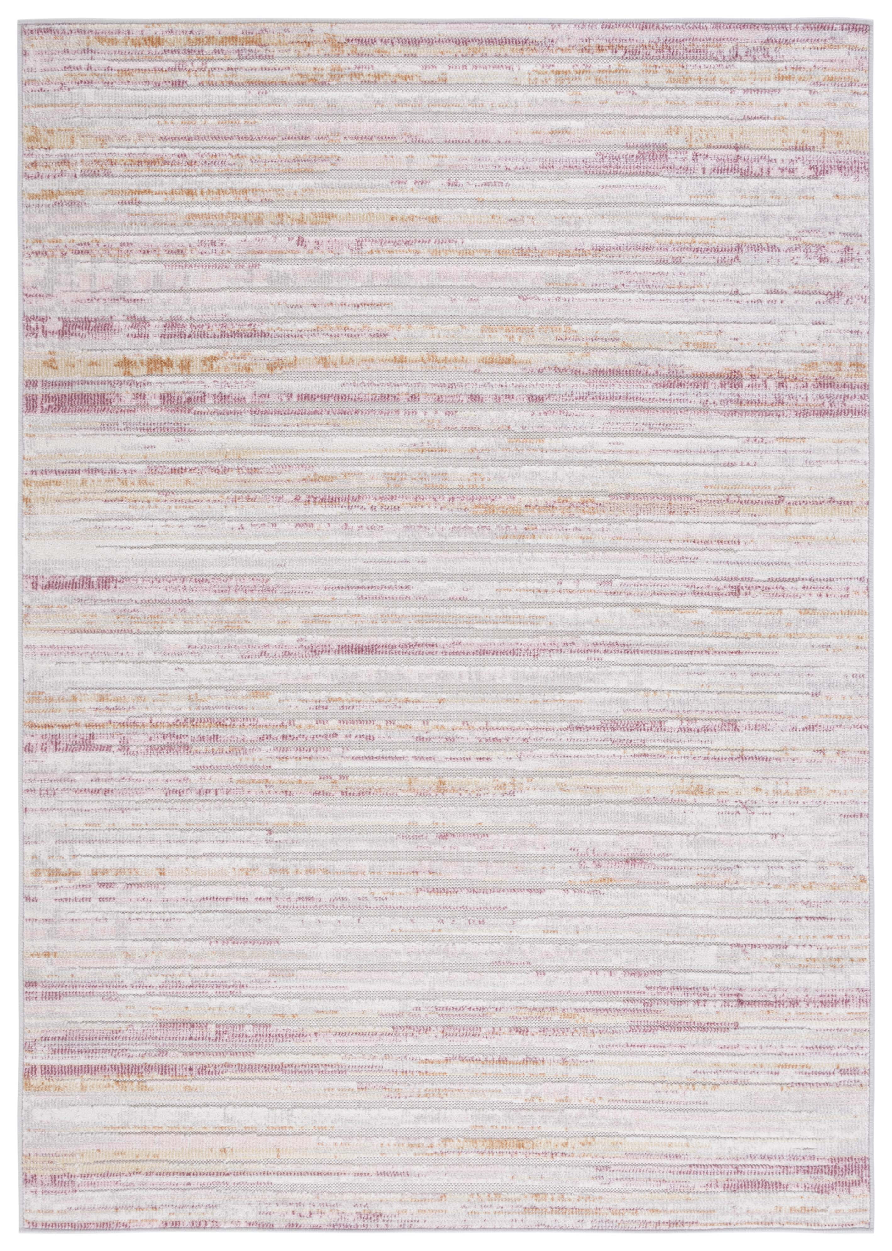 SAFAVIEH Cabana Alayna Striped Indoor/Outdoor Area Rug, Rust/Ivory, 4' x 6'