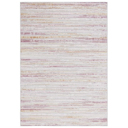 SAFAVIEH Cabana Alayna Striped Indoor/Outdoor Area Rug, Rust/Ivory, 4' x 6'