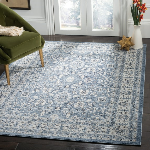 SAFAVIEH Charleston Cheshunt Oriental Area Rug, Navy/Creme, 10' x 14'