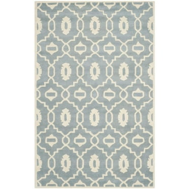 Safavieh CHATHAM, BLUE / IVORY, 5' X 8', Area Rug, CHT745B-5