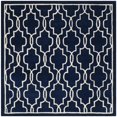 thumbnail image 1 of SAFAVIEH Chatham Jaymz Geometric Wool Area Rug, Dark Blue/Ivory, 5' x 5' Square, 1 of 10