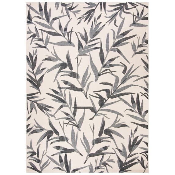 Safavieh Courtyard Alannis Botanical Indoor/Outdoor Area Rug, Beige/Anthracite, 8' x 11'