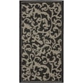 thumbnail image 1 of Safavieh Courtyard Kevin Floral Indoor/Outdoor Area Rug, Black/Sand, 2' x 3'7", 1 of 15