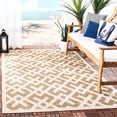 thumbnail image 1 of Safavieh Courtyard Alvin Geometric Indoor/Outdoor Area Rug, Brown/Bone, 4' x 5'7", 1 of 10