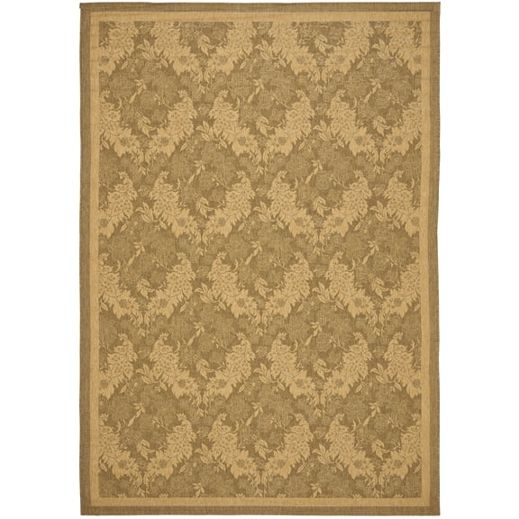 SAFAVIEH Courtyard Zowie Geometric Indoor/Outdoor Area Rug, Gold/Natural, 8' x 11'
