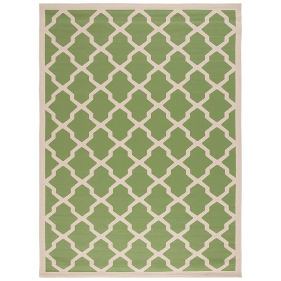 Safavieh Courtyard Amber Geometric Indoor/Outdoor Area Rug, Green/Beige, 9' x 12'
