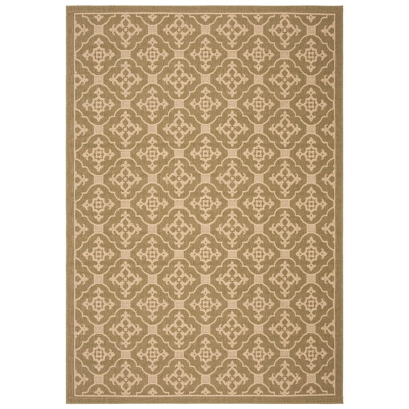 Safavieh COURTYARD, GREEN / CREME, 4' X 5'-7", Area Rug, CY6564-24-4