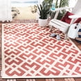 thumbnail image 1 of Safavieh Courtyard Alvin Geometric Indoor/Outdoor Area Rug, Red/Bone, 5'3" x 7'7", 1 of 7
