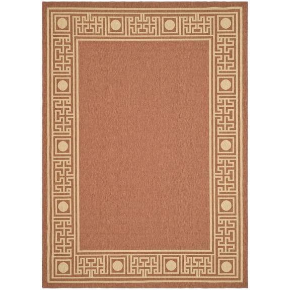 Safavieh COURTYARD, RUST / SAND, 8' X 11', Area Rug, CY5143A-8