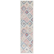 SAFAVIEH Cabana Carina Geometric Indoor/Outdoor Runner Rug, Red/Blue/Multi, 2'2" x 9'
