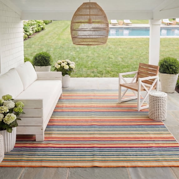 Safavieh Cabana Fedelma Striped Indoor/Outdoor Area Rug, Ivory/Green, 11' x 15'
