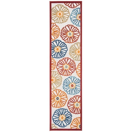 Safavieh Cabana Aria Cream/Red 2'X8' Indoor/Outdoor Runner