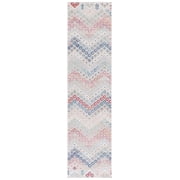 SAFAVIEH Cabana Aurora Floral Indoor/Outdoor Runner Rug, Rust/Blue/Ivory, 2'2" x 9'