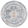 thumbnail image 1 of SAFAVIEH Cabana Dima Medallion Indoor/Outdoor Area Rug, Navy/Aqua/Ivory, 6'7" x 6'7" Round, 1 of 11