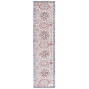 SAFAVIEH Cabana Clark Medallion Indoor/Outdoor Runner Rug, Rust/Blue/Ivory, 2'2" x 9'