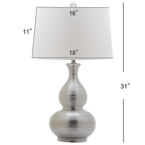 Safavieh Cahaba 31 in. H Metallic Table Lamp, Silver
