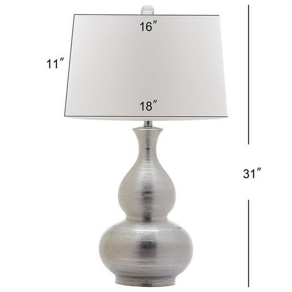 Safavieh Cahaba 31 in. H Metallic Table Lamp, Silver