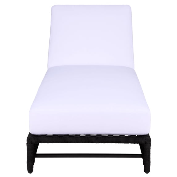 Safavieh Callan Steel Outdoor Lounge Chairs, Black/White
