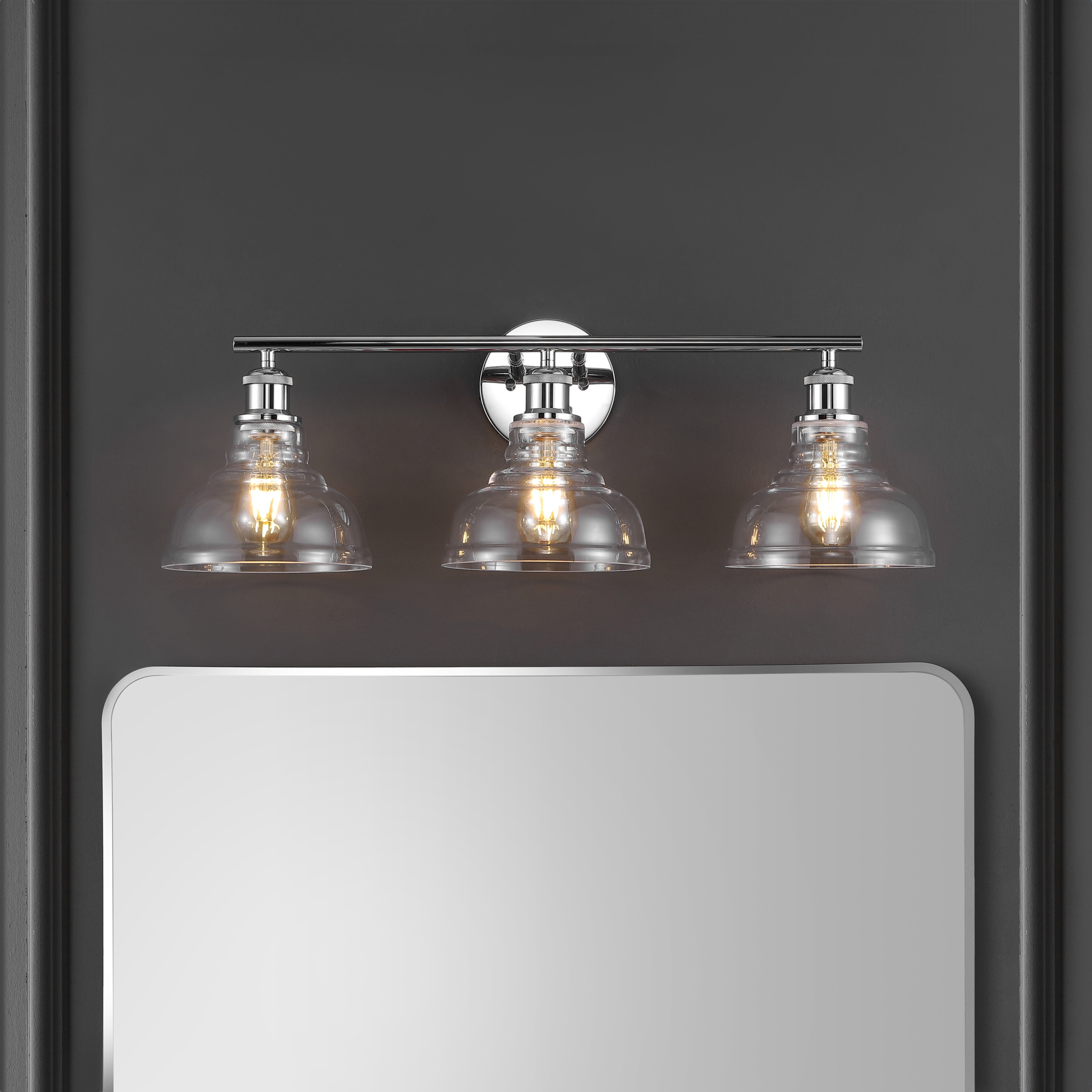 Safavieh Calyna 3-Light 27.25" Industrial Iron Sconces, Silver
