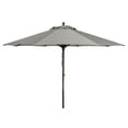 thumbnail image 1 of Safavieh Cannes 9' Market Push Wooden Patio Umbrella, Grey, 1 of 8