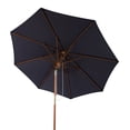 thumbnail image 1 of Safavieh Cannes 9' Market Push Wooden Patio Umbrella, Navy, 1 of 5