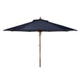 thumbnail image 1 of Safavieh Cannes 9' Market Push Wooden Patio Umbrella, Navy, 1 of 7