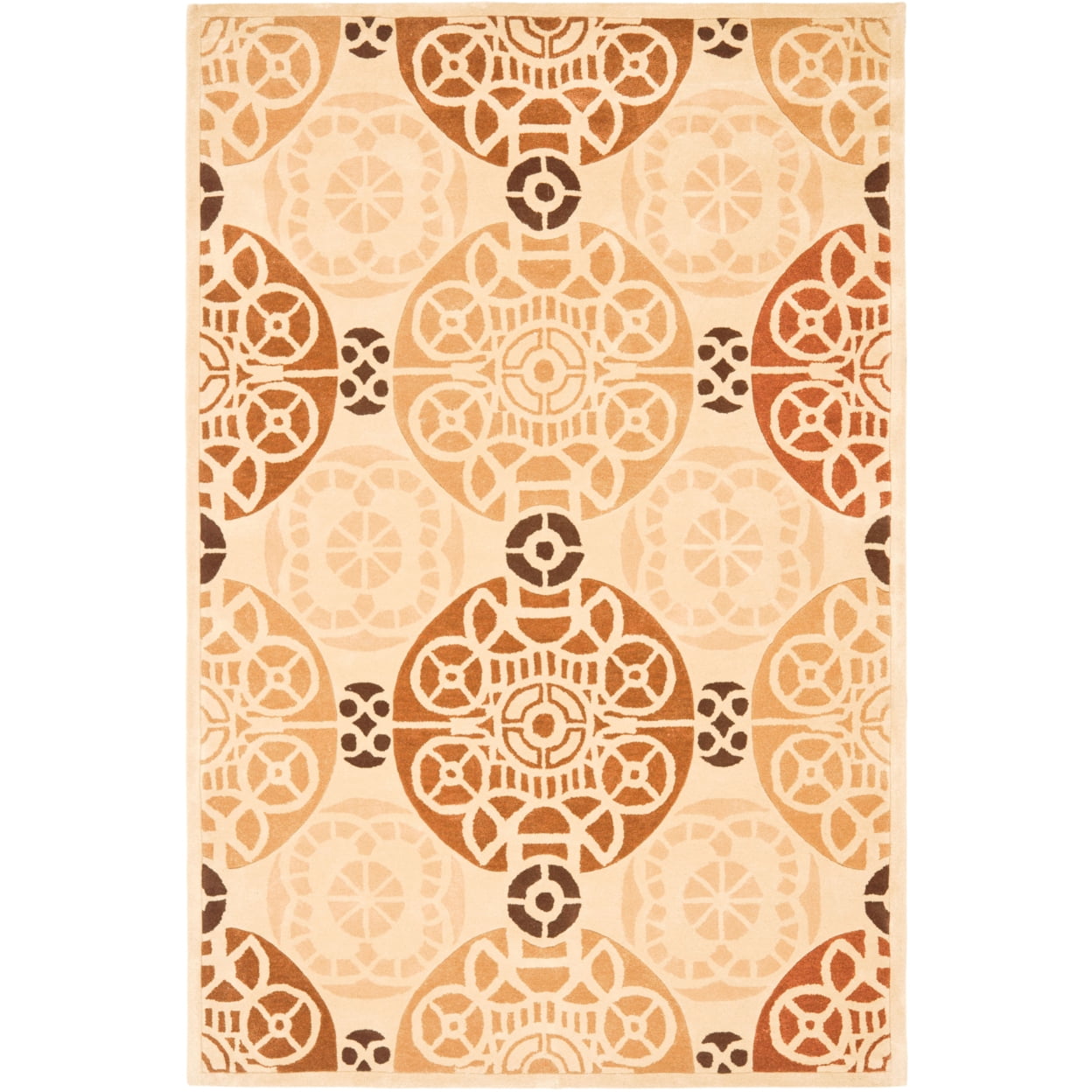 Capri 6' x 9' Gold and Multi Hand-Tufted Wool Area Rug