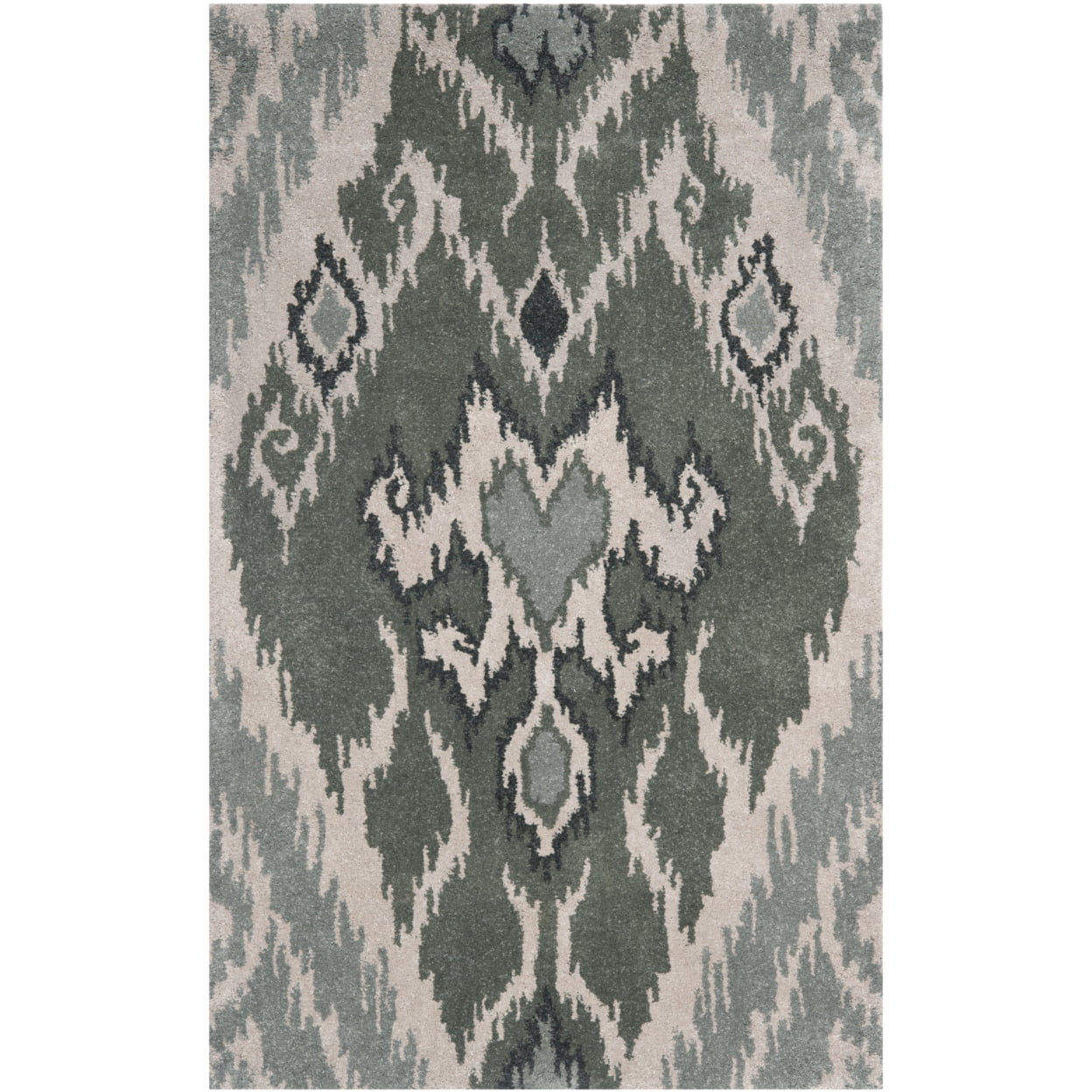 Hand-Tufted Capri Elegance Multi-Grey Wool and Viscose Silk Rug