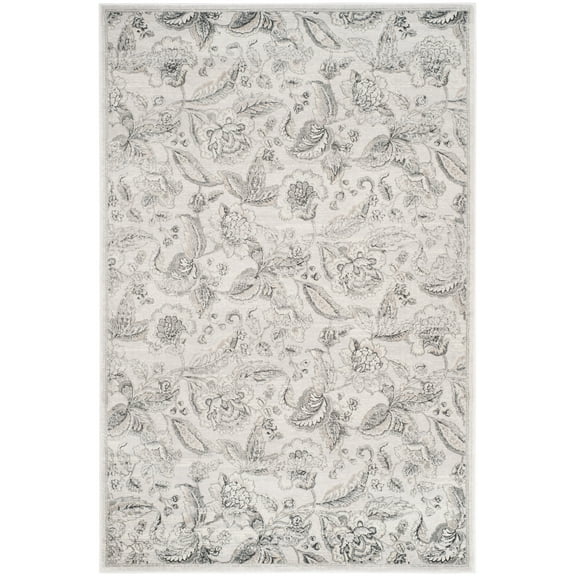 SAFAVIEH Carnegie Lauressa Distressed Area Rug, Silver/Grey, 5'1" x 7'6"