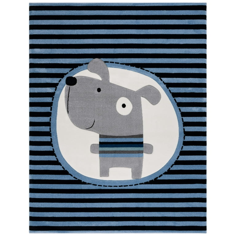 Safavieh Carousel Kids Puppy 5 x 5 Navy/Ivory Square Indoor Kids Area Rug Safavieh Carousel Kids Puppy 5 x 5 Navy/Ivory Square Indoor Kids Area Rug