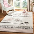 thumbnail image 1 of SAFAVIEH Carousel Kids Luanna Birds at Play Animal Print Area Rug, Pink/Ivory, 5'3" x 7'6", 1 of 10