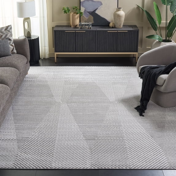 Safavieh Carter Regena Abstract Area Rug, Gray/Light Gray, 5'3" x 7'6"
