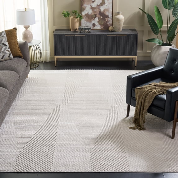 Safavieh Carter Regena Abstract Area Rug, Ivory/Taupe, 6'7" x 6'7" Square