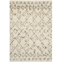 Safavieh Casablanca 3' X 5' Wool and Cotton Hand Tufted Rug in Ivory / Gray