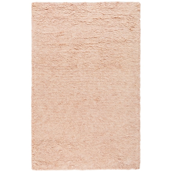 SAFAVIEH Casablanca Grozda Solid Wool Area Rug, Rust, 4' x 6'