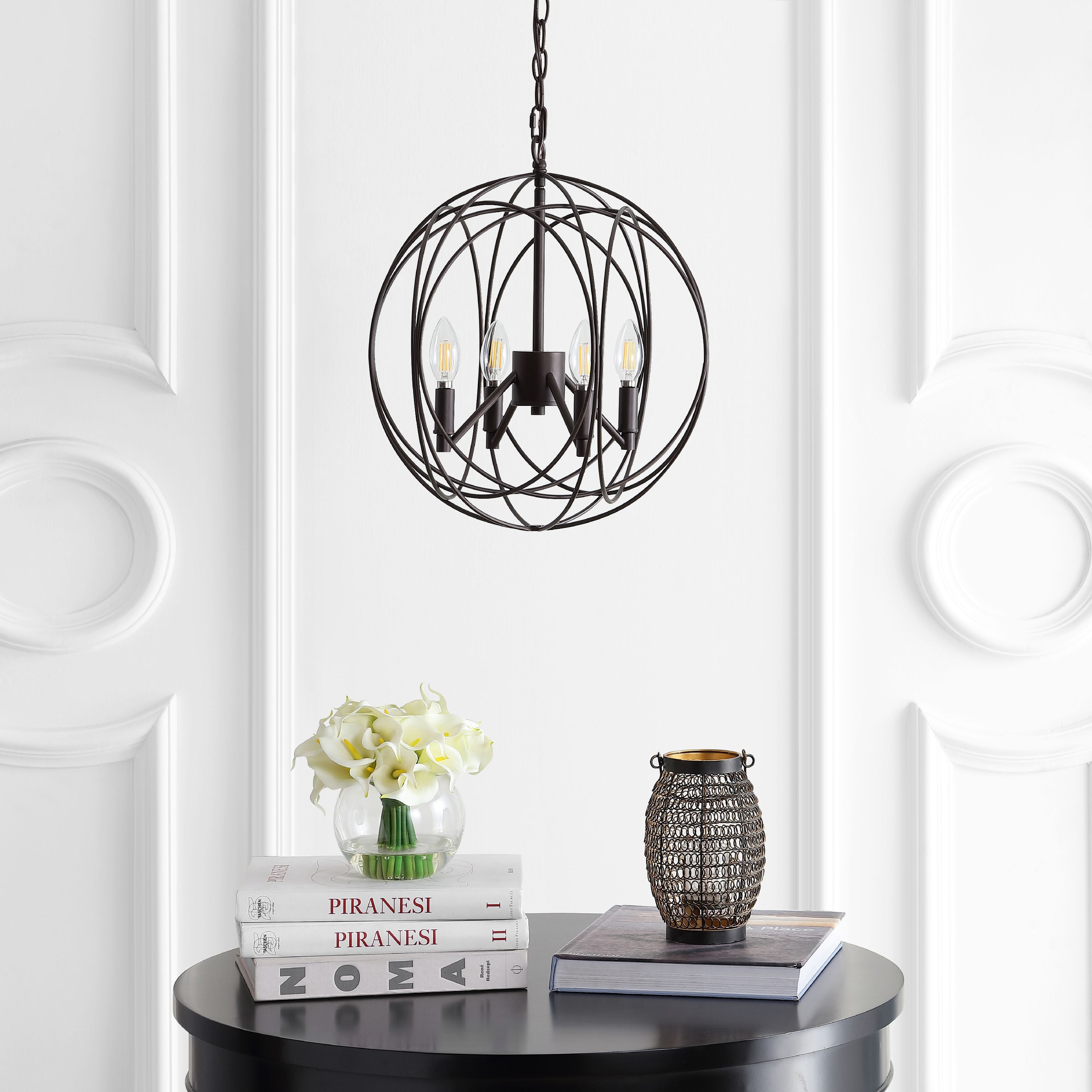 Contemporary 93'' Dark Grey Metalwork LED Pendant Light