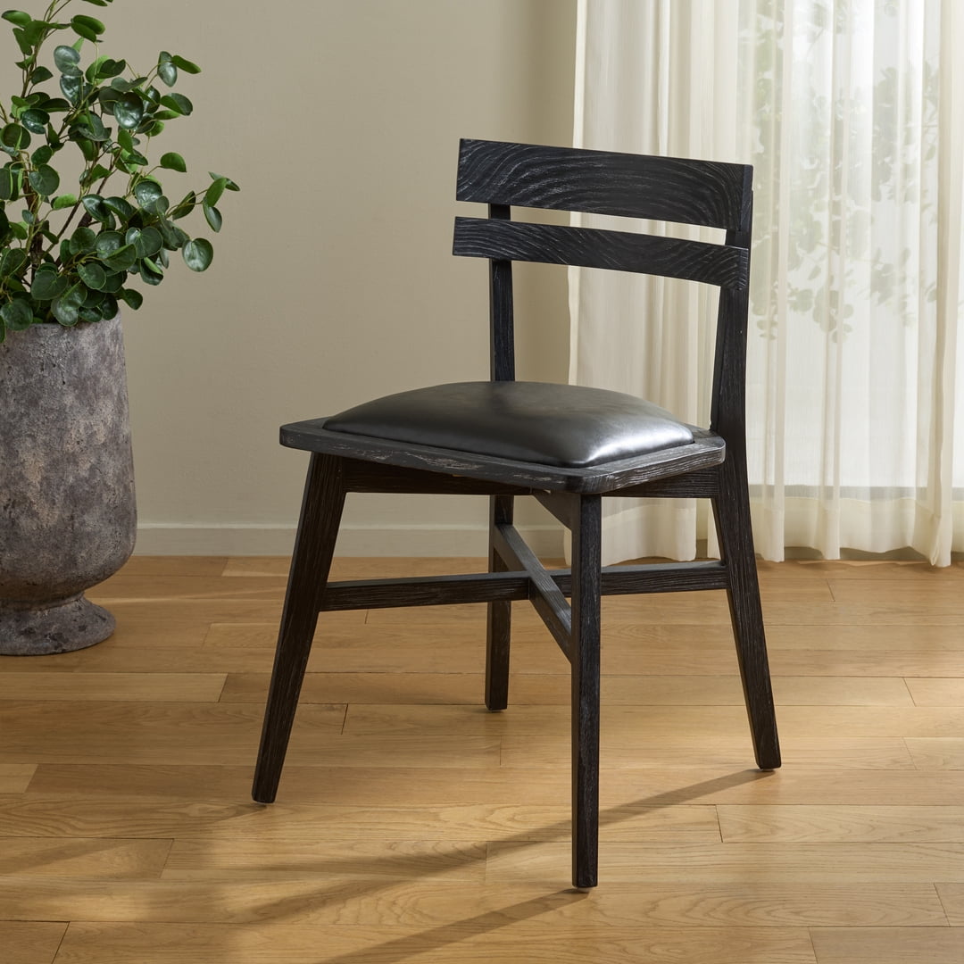 Safavieh Casper Wood Dining Chair, Black Wash/Black