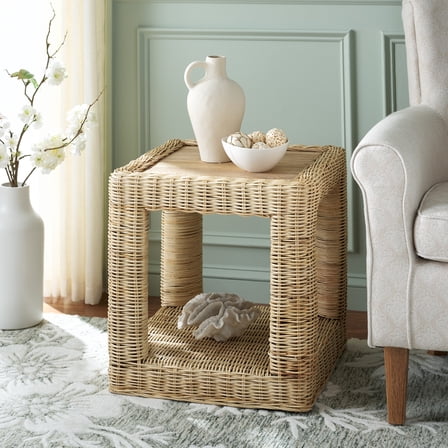 Safavieh Castriel Morden Rattan End Table, Natural