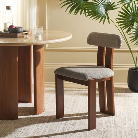 Safavieh Cayde Modern Wood Dining Side Chairs, Gray / Walnut