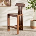 thumbnail image 1 of Safavieh Cayde Traditional Mid Back Wood Stools, Walnut, 1 of 5