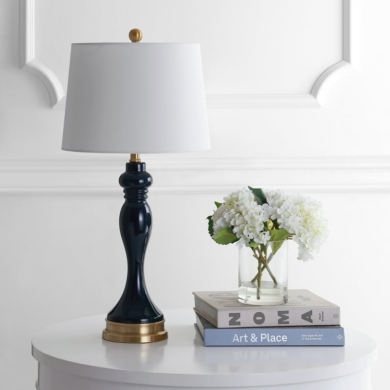 Safavieh Cayson 29 in. H Navy Blue Table Lamp with Gold