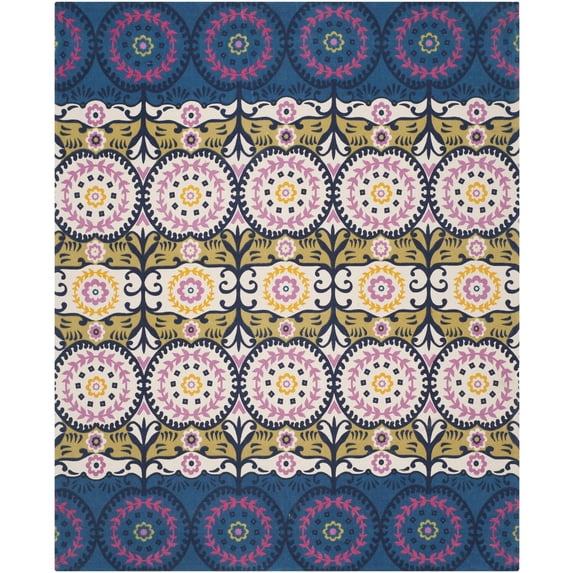 Contemporary Rug - Cedar Brook -Blue/Pink-Color:Blue/Pink,Design:Contemporary,Shape:Rectangle,Size:9'3"L x 7'3"W