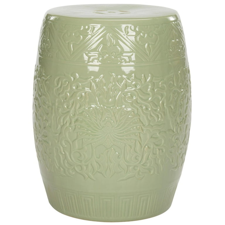 Lime green ceramic garden cheap stool