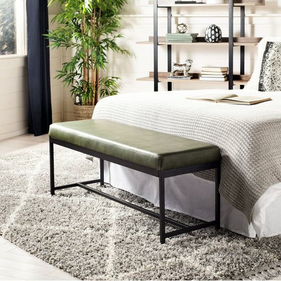 Safavieh Chase Retro Glam Faux Leather Bench