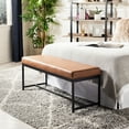 thumbnail image 1 of Safavieh Chase Retro Glam Faux Leather Bench, 1 of 11