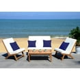 thumbnail image 1 of Safavieh Chaston 4 Piece Outdoor Modern Wood Living Set, 1 of 5